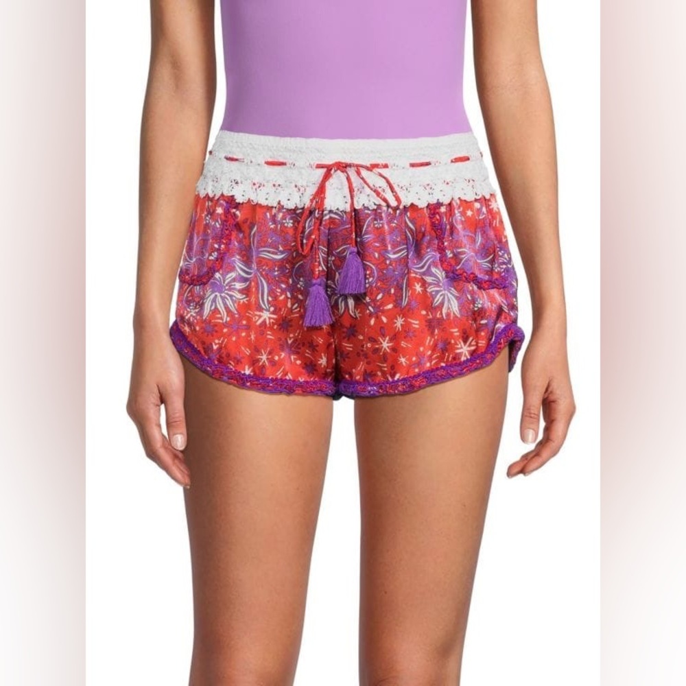 Zimmermann silk mix print shorts size 1 small